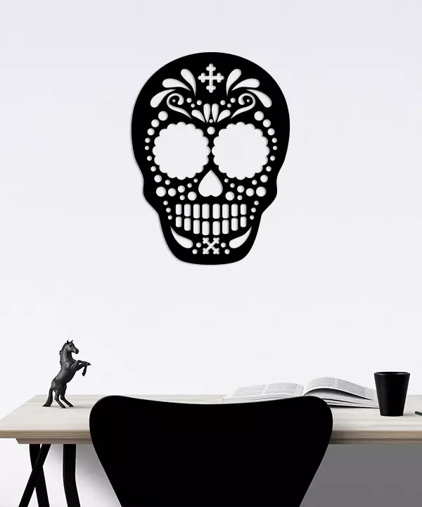 Calavera Mexicana 1, Calaca, Figura geométrica, Decoración pared